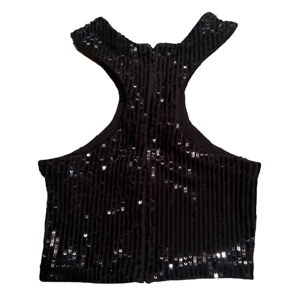 NWOT RETROFETE Audra Sequin Knit Racerback Top - Picture 8 of 11